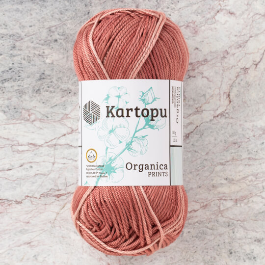 Kartopu Organica Prints 50gr Kahverengi El Örgü İpi - H2188