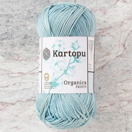 Kartopu Organica Prints 50gr Mavi El Örgü İpi - H2195
