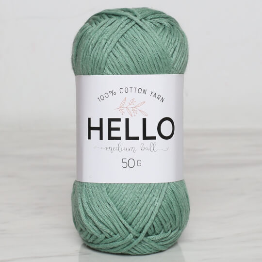 Hello Knitting Yarn, Green 137 Hobiumyarns