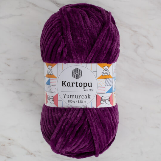 Kartopu Yumurcak Mor Kadife Bebek Yünü - K719