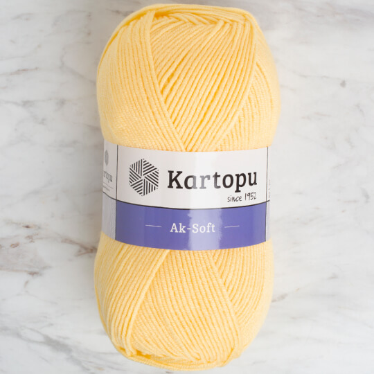 Kartopu Ak-soft Sarı El Örgü İpi - K309