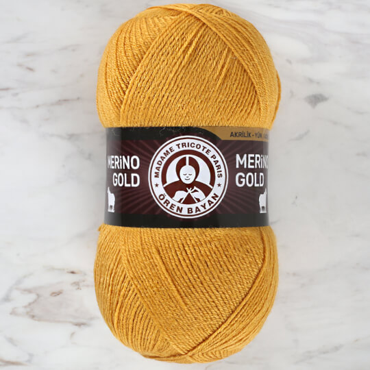 Madame Tricote Paris Merino Gold Yarn, Mustard - 115