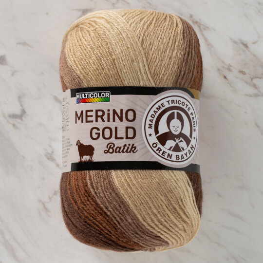 Madame Tricote Paris Merino Gold Batik Knitting Yarn, Variegated - 832 -  Hobiumyarns