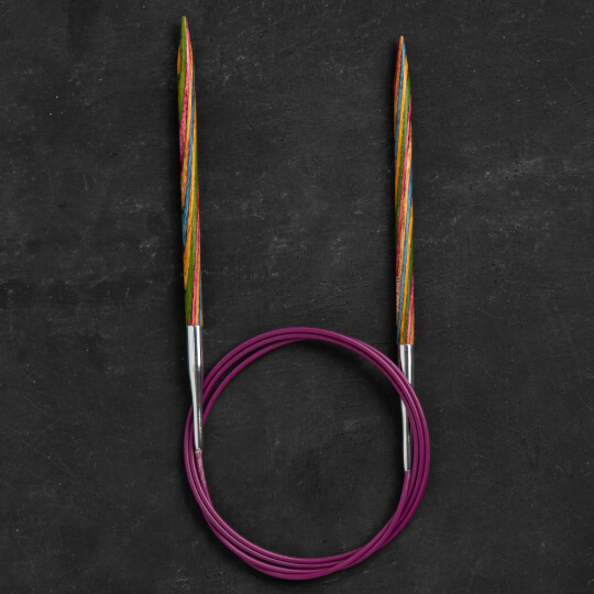 KnitPro Symfonie 5 mm 100 cm Ahşap Misinalı Şiş - 21354