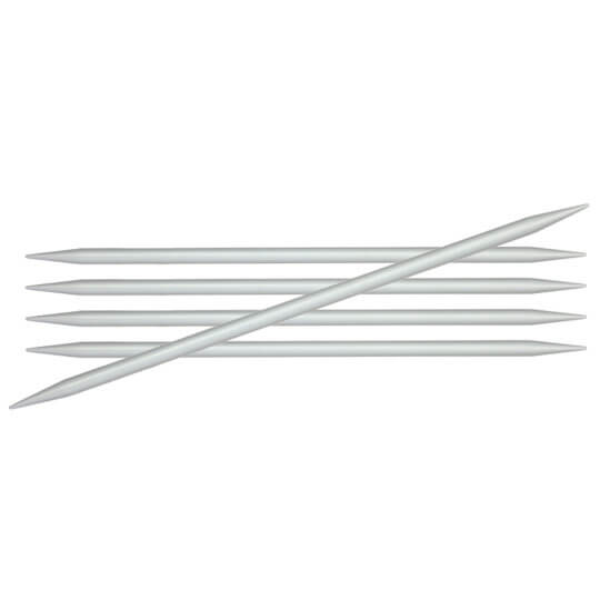 KnitPro Basix Aluminium 5 mm 20 cm Alüminyum 5'li Çorap Şişi - 45117