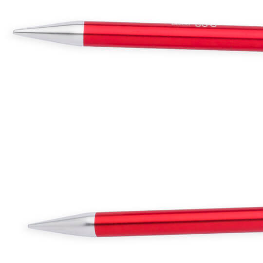 Knitpro Zing 9 mm 60 cm Kırmızı Metal Misinalı Şiş - 47107