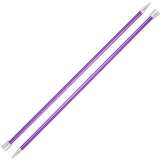 Knitpro Zing 7 mm 35 cm Mor Metal Örgü Şişi - 47305