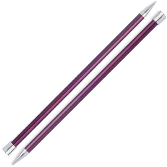 KnitPro Zing 10 mm 35 cm Metal Knitting Needles, - 47308 - Hobiumyarns