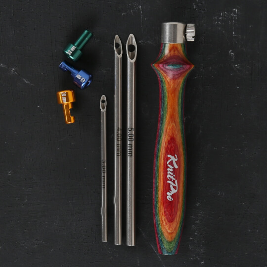 KnitPro Vibrant punch needle set, punch needle embroidery kit, 4
