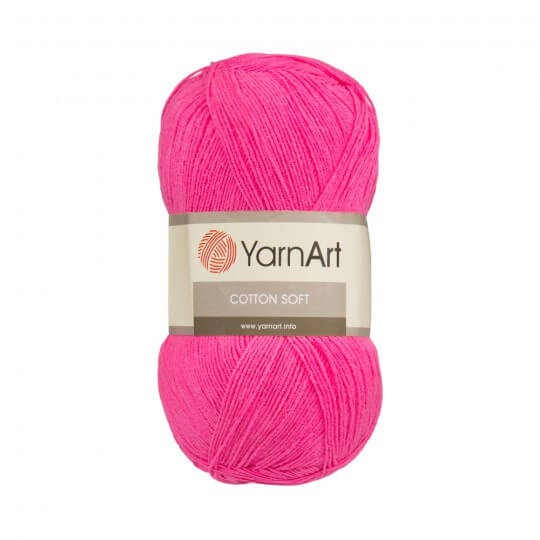 YarnArt Cotton Soft Fuşya El Örgü İpi - 59