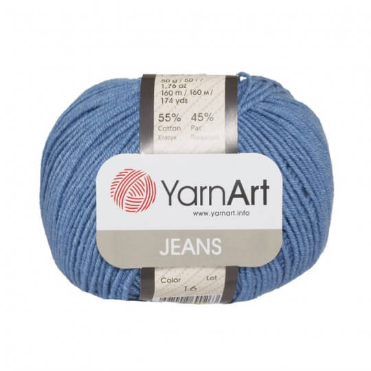 YarnArt Jeans Knitting Yarn, Blue - 16 - Hobiumyarns