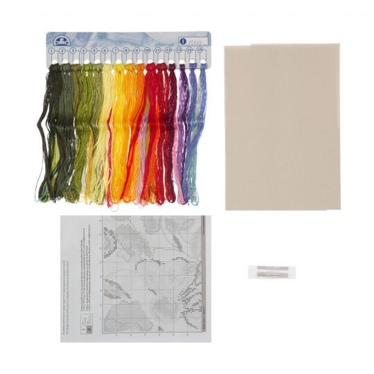 RTO Baltic 31 x 31 cm Renkli Çiçek Desenli Etamin Kiti - M444