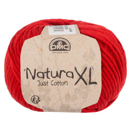 Dmc Natura Just Cotton XL Yarn, Red 5 Hobiumyarns
