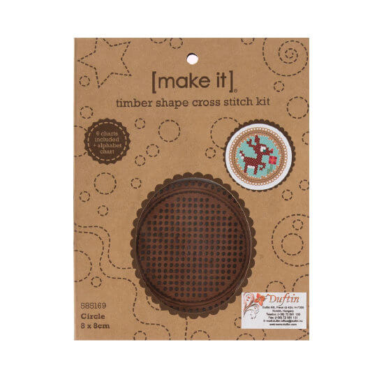 Duftin Make it 8 cm Çapında Yuvarlak Ahşap Etamin Kiti - 585169
