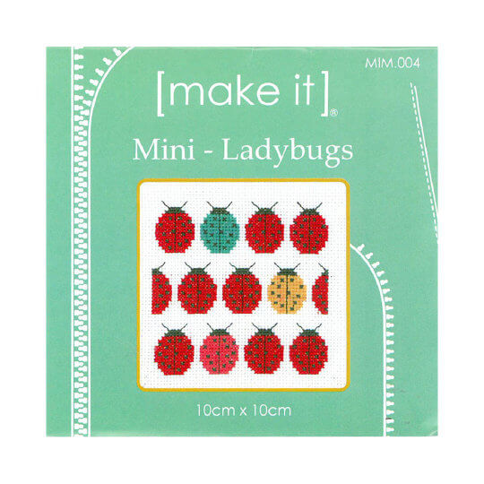 Duftin Make it 10x10 cm Uğurböceği Desenli Mini Etamin Kiti - MIM004