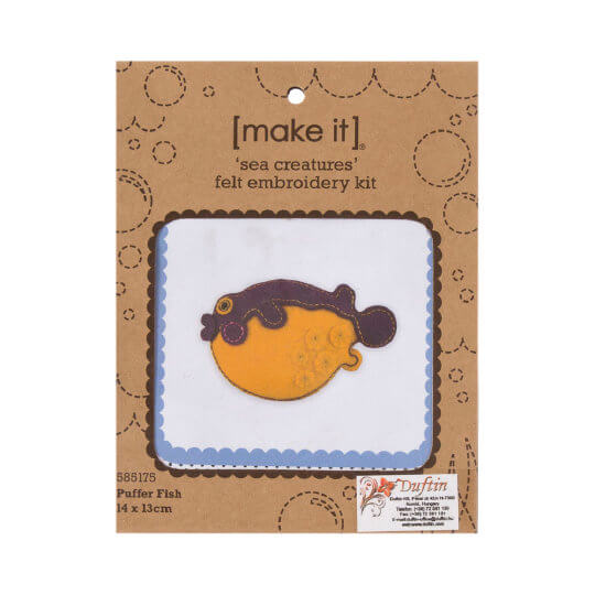 Duftin Make it 14x13 cm Kirpi Balığı Keçe Kiti - 585175