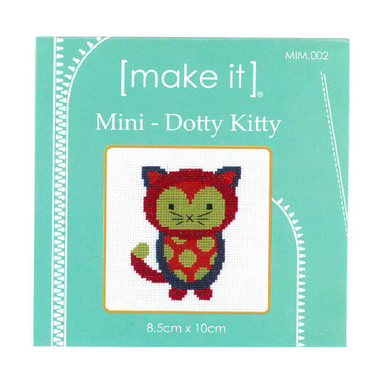 Duftin Make it 10x10 cm Kedi Desenli Mini Etamin Kiti - MIM002