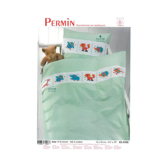 Permin 12x40 cm Çocuk Yastığı İçin Bordür Formunda Etamin Kiti - 835188