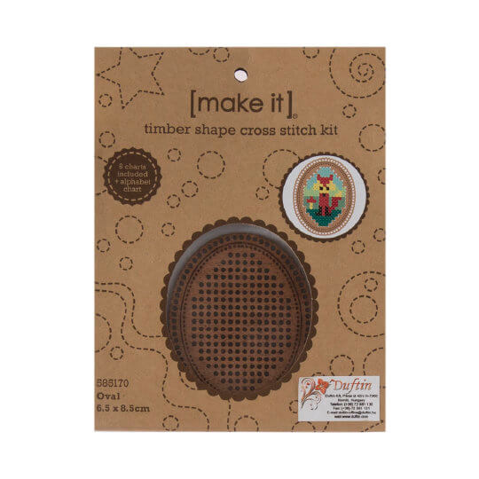 Duftin Make it 6,5 x 8,5 cm Oval Ahşap Etamin Kiti - 585170
