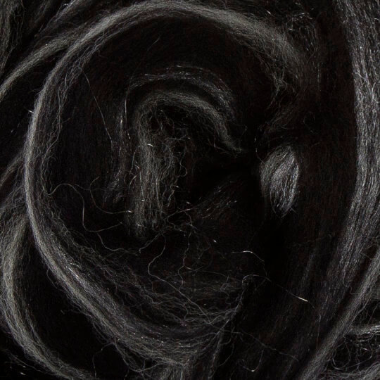 Gazzal Felt Wool Lurex Siyah Ebruli Yün Keçe - 6000