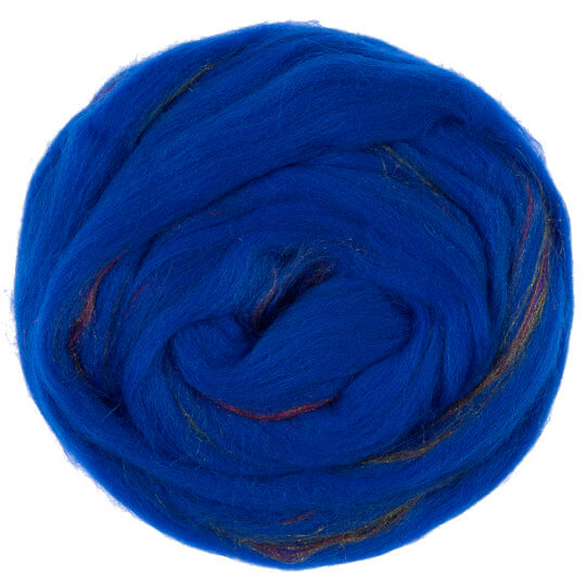 Gazzal Felt Wool Lurex Mavi Ebruli Yün Keçe - 6007