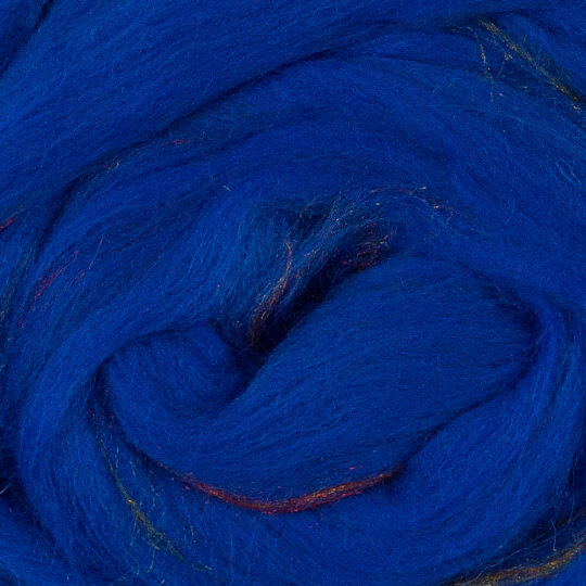 Gazzal Felt Wool Lurex Mavi Ebruli Yün Keçe - 6007