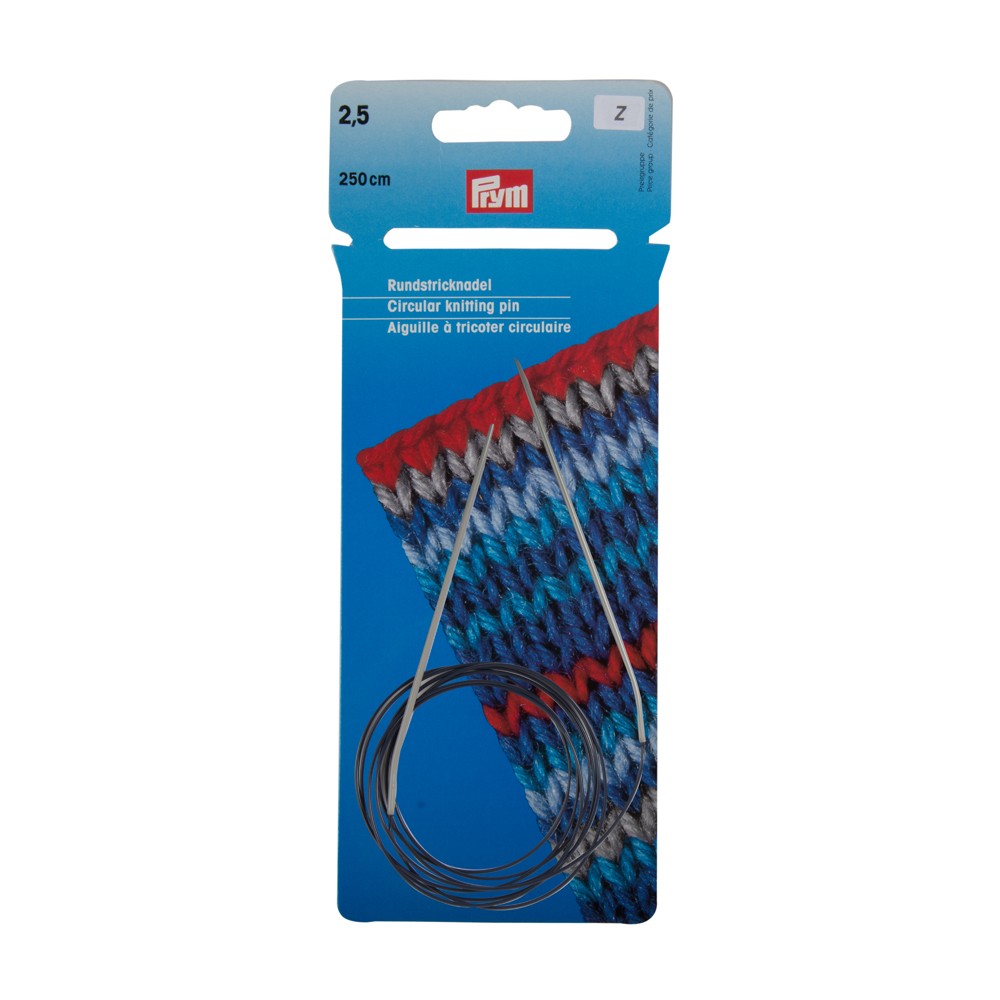 PRYM 2.5 mm 250 cm Aluminium Circular Knitting Needle