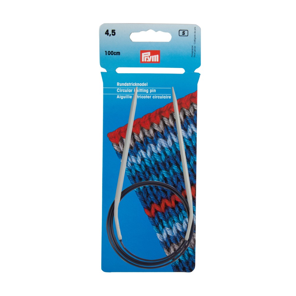 PRYM 4.5 mm 100 cm Aluminium Circular Knitting Needle