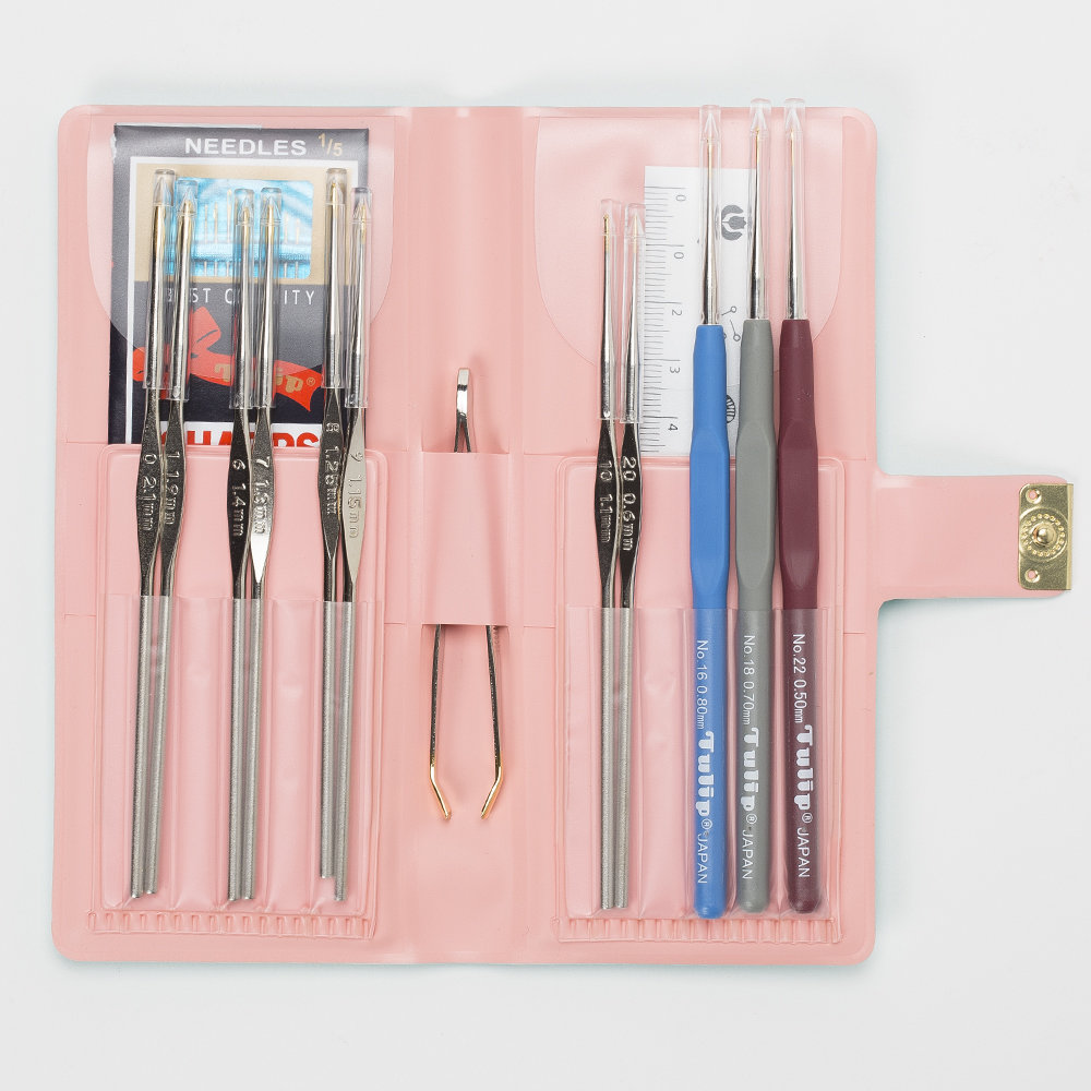 Tulip Crochet Hook Set for Lace, Blue Hobiumyarns