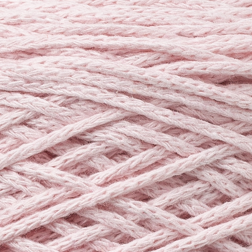 Spagettiyarn Cotton Makrome Yarn, Light Pink 23 Hobiumyarns