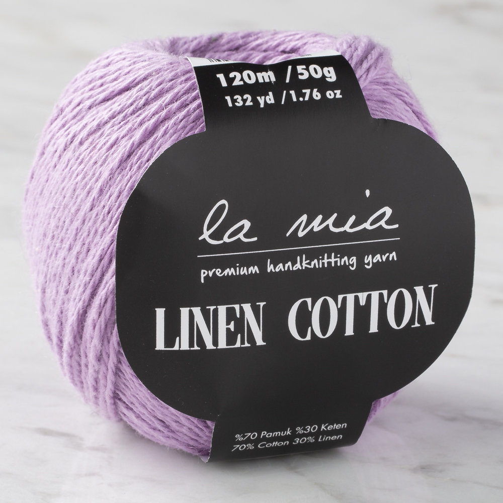 La Mia Linen Cotton Yarn Purple L106 Hobiumyarns