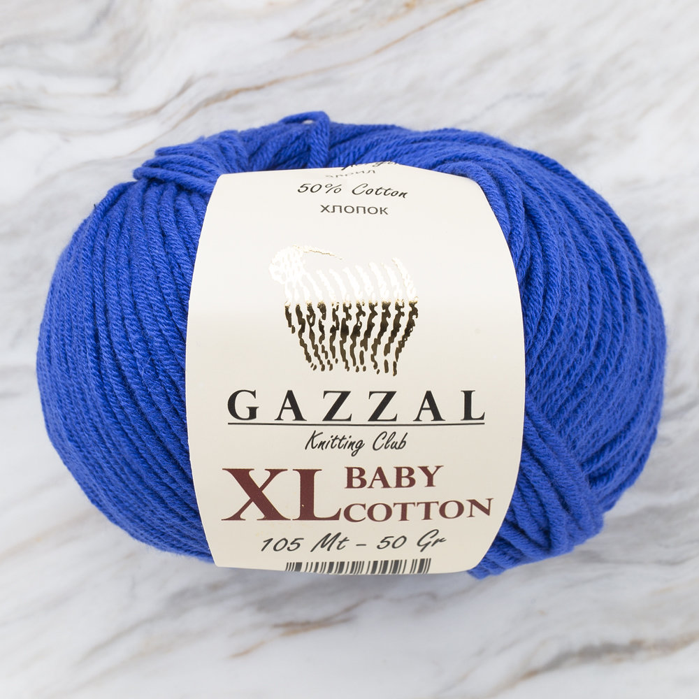 Gazzal Baby Cotton XL Knitting Yarn, Blue 3421XL Hobiumyarns