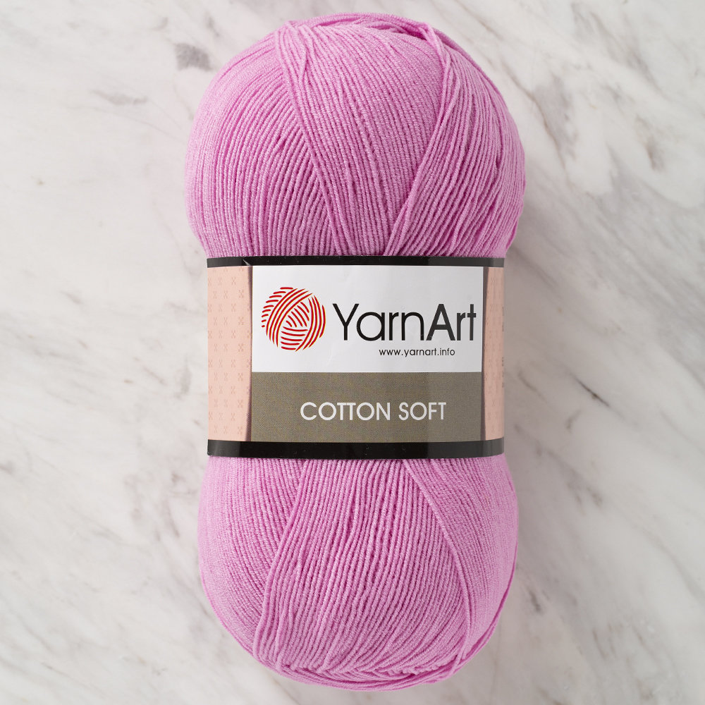 YarnArt Cotton Soft Knitting Yarn, Pink 20 Hobiumyarns