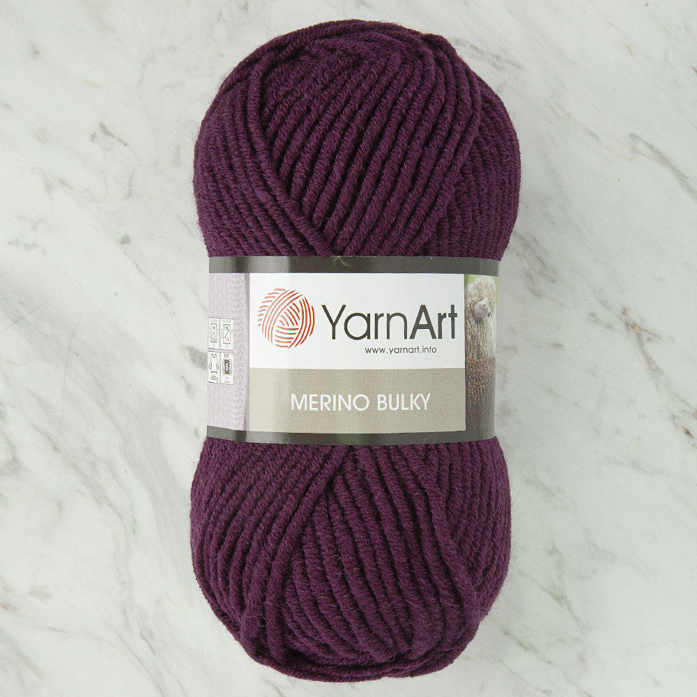 YarnArt Merino Bulky Yarn, Purple - 10094 - Hobiumyarns