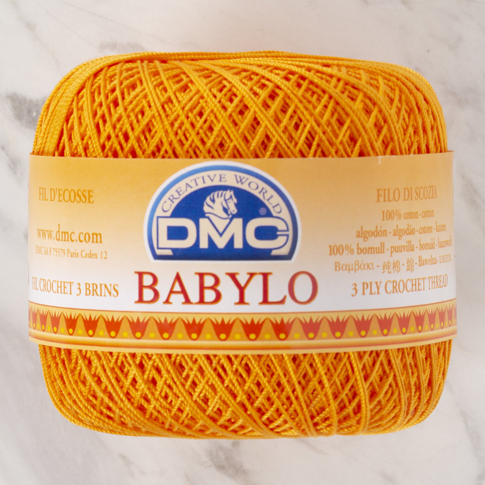 DMC Babylo 50g Cotton Crochet Thread No10, Orange 741 Hobiumyarns