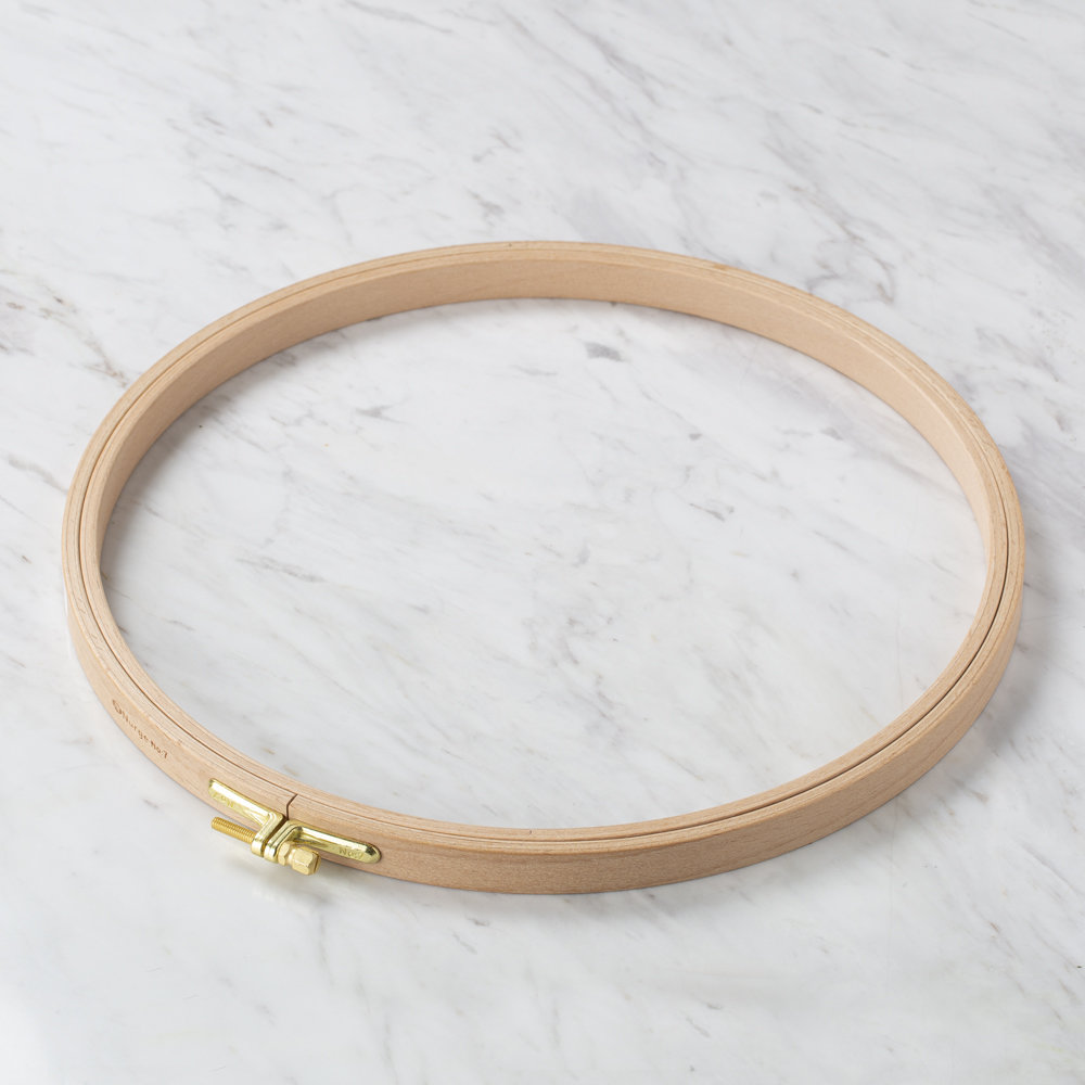Nurge 16 mm Beech Wood Adjustable Embroidery Hoop No.7 Hobiumyarns