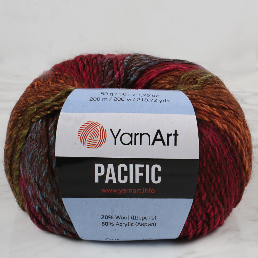 YarnArt Pacific Knitting Yarn, Variegated 301 Hobiumyarns