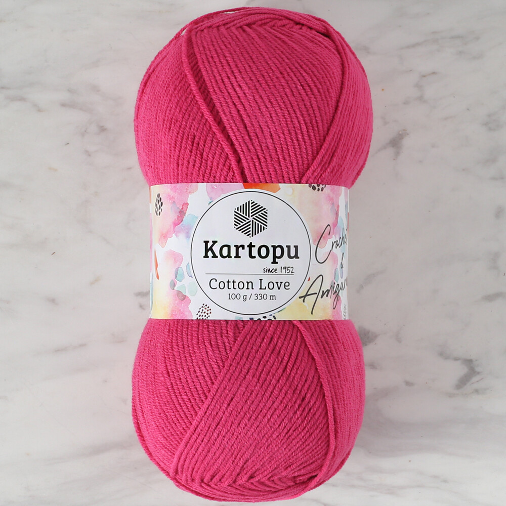 Kartopu Cotton Love Yarn, Fuchsia - K734 - Hobiumyarns