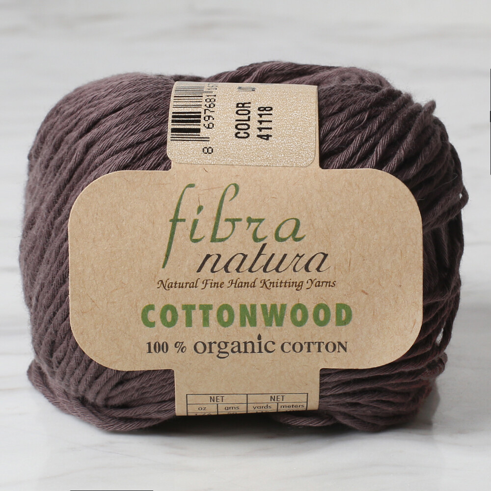 Fibra Natura Cottonwood Yarn, Brown 41118 Hobiumyarns