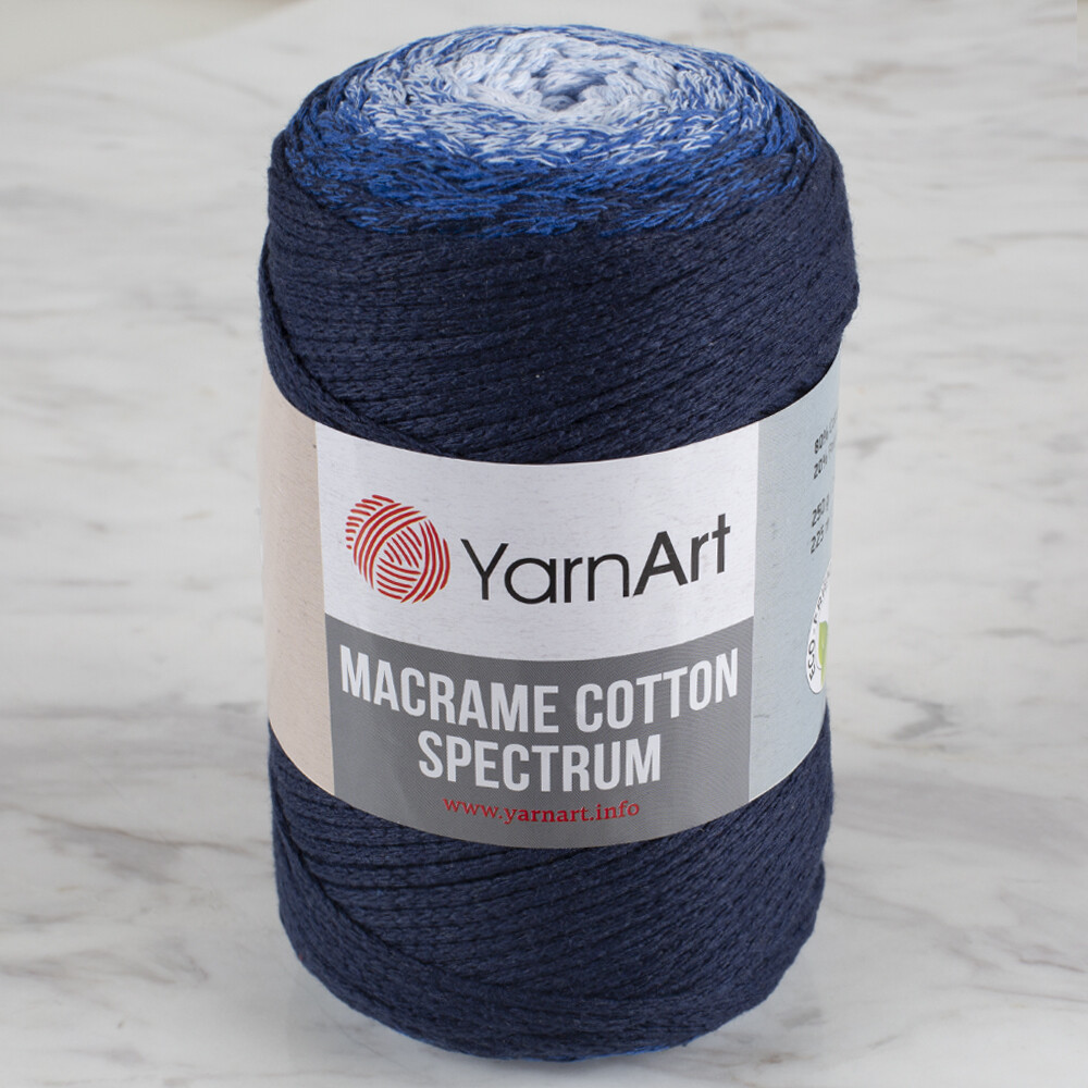 YarnArt Macrame Cotton Spectrum Yarn, Variegated 1316 Hobiumyarns