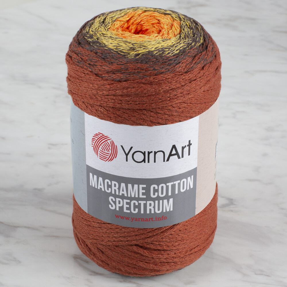 YarnArt Macrame Cotton Spectrum Yarn, Variegated 1303 Hobiumyarns