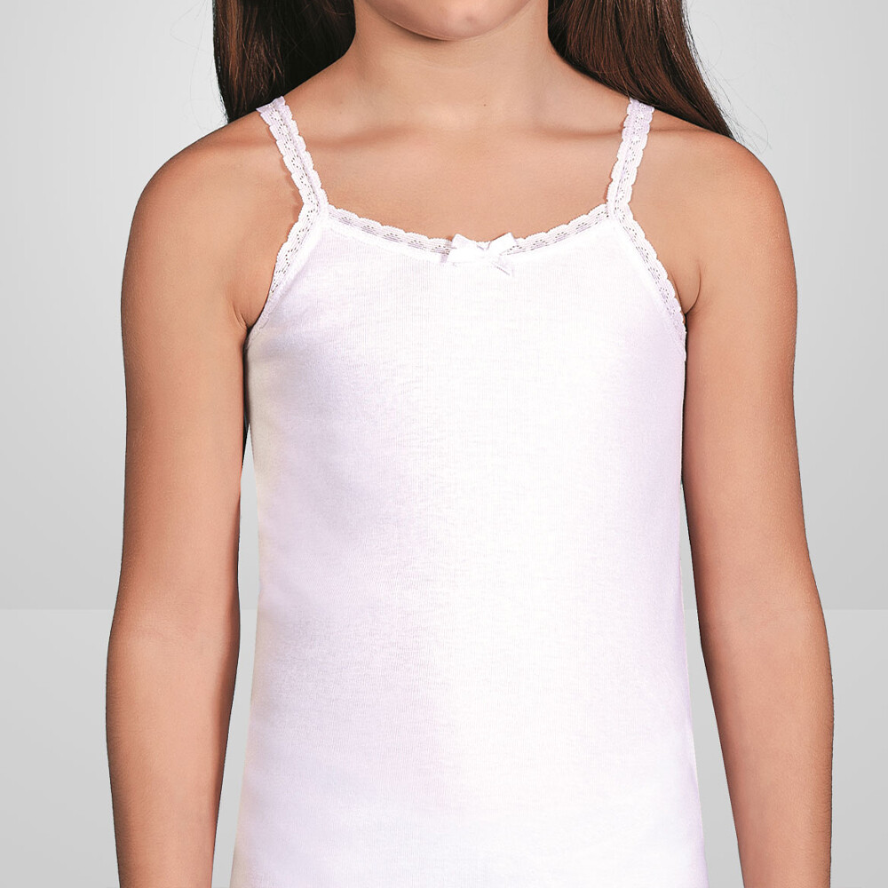 Berrak 2515 Girls' Ribana Tank Undershirt - White - 4 (6-7 Years Old ...