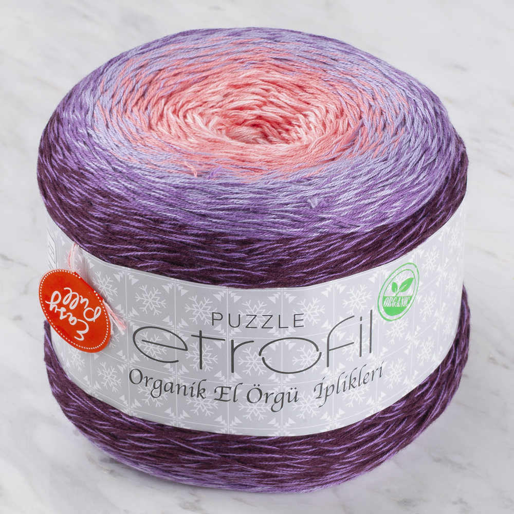 Etrofil Puzzle Cake Yarn, Purple-Pink - PZ003 - Hobiumyarns