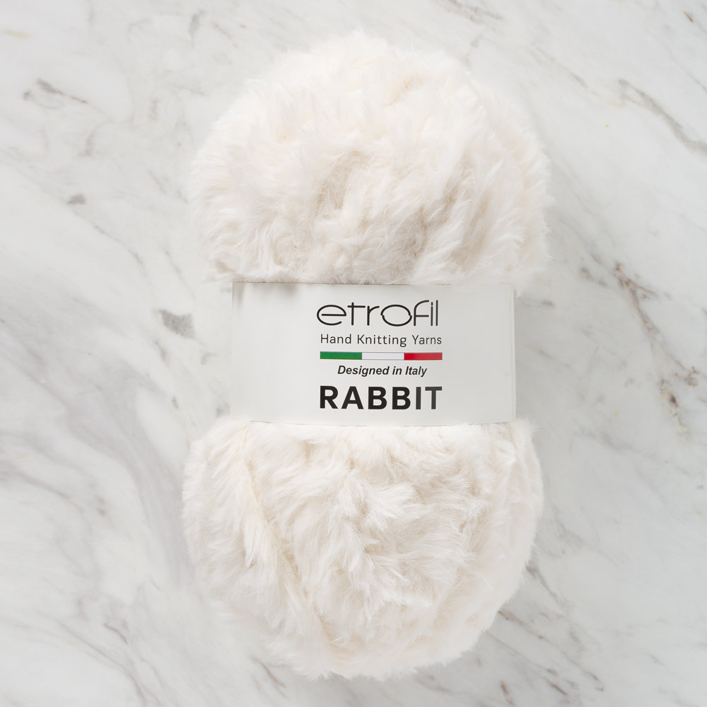 Etrofil Rabbit Fur Yarn, Light Cream 70111 Hobiumyarns