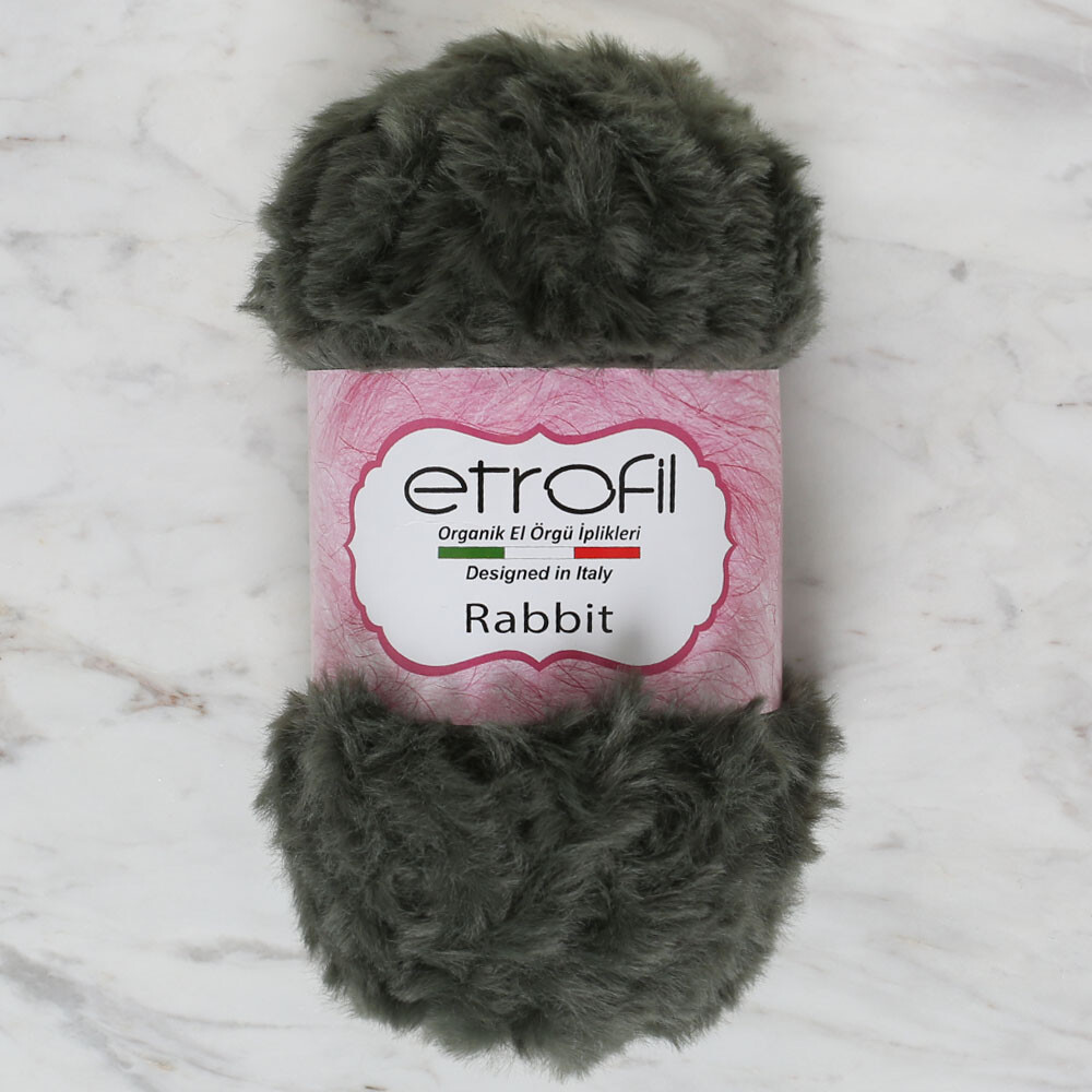 Etrofil Rabbit Fur Yarn, Dark Green 74043 Hobiumyarns