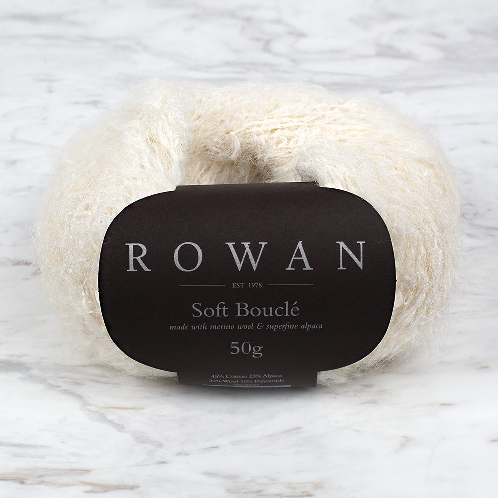 Rowan Soft Boucle Yarn, Snow 600 Hobiumyarns
