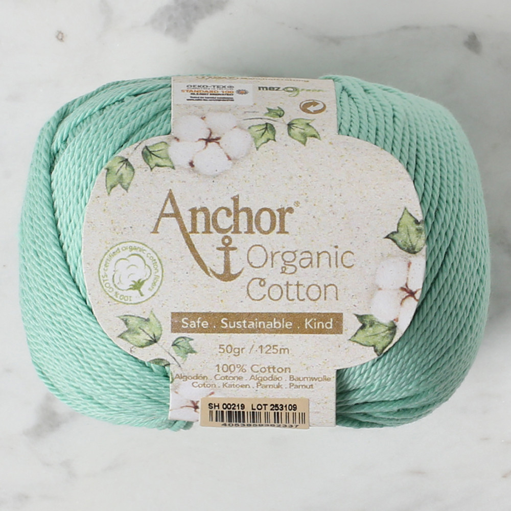 Anchor Organic Cotton Knitting Yarn, Green SH 00219 Hobiumyarns