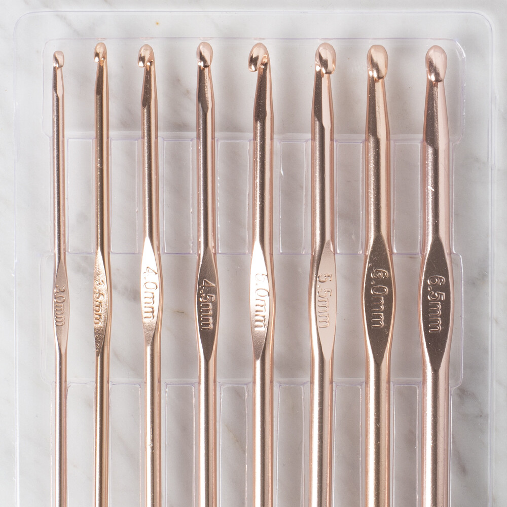 Milward 15cm Rose Gold Crochet Hook Set (6 pcs) Hobiumyarns
