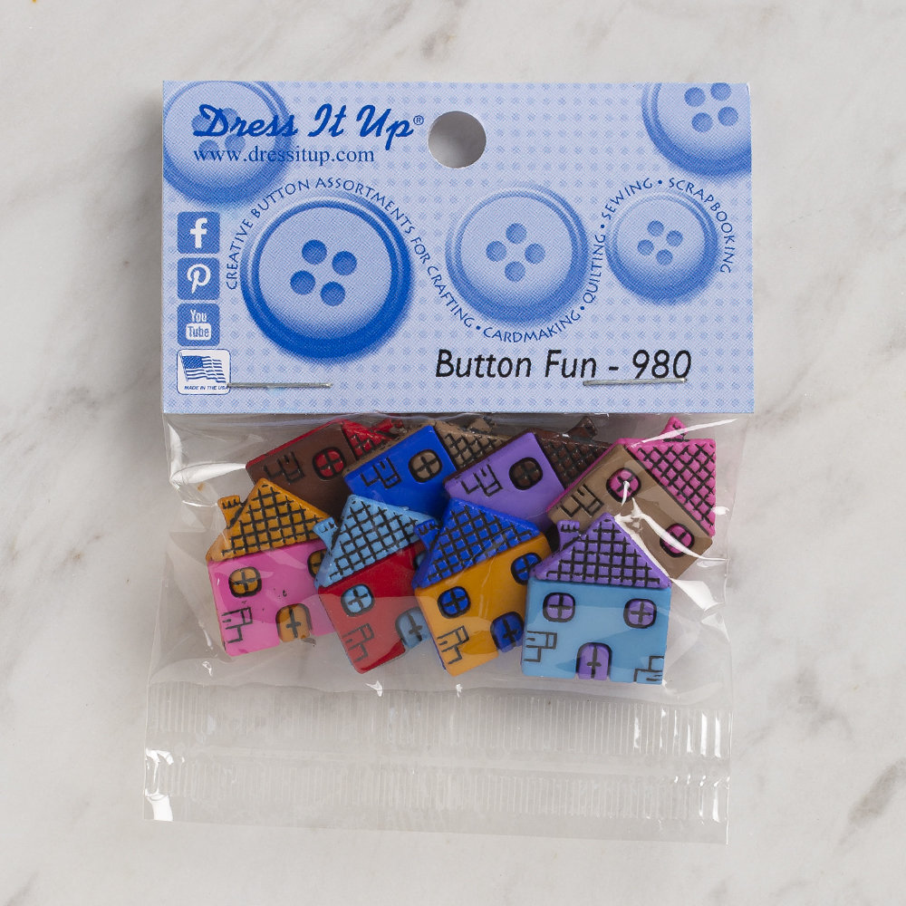 Dress It Up Creative Button Assortment, Button Fun 980 Hobiumyarns