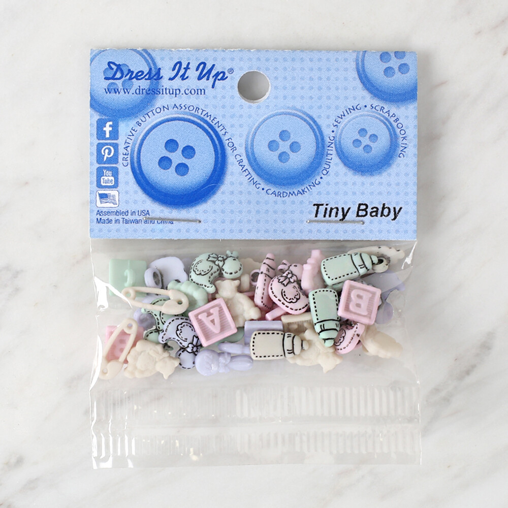 Dress It Up Creative Button Assortment, Tiny Baby 1754 Hobiumyarns
